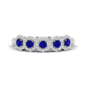 half-carat-classic-5-stone-round-halo-diamond-wedding-band-with-sapphire-white-gold-FD11137BGSABL-NL-WG